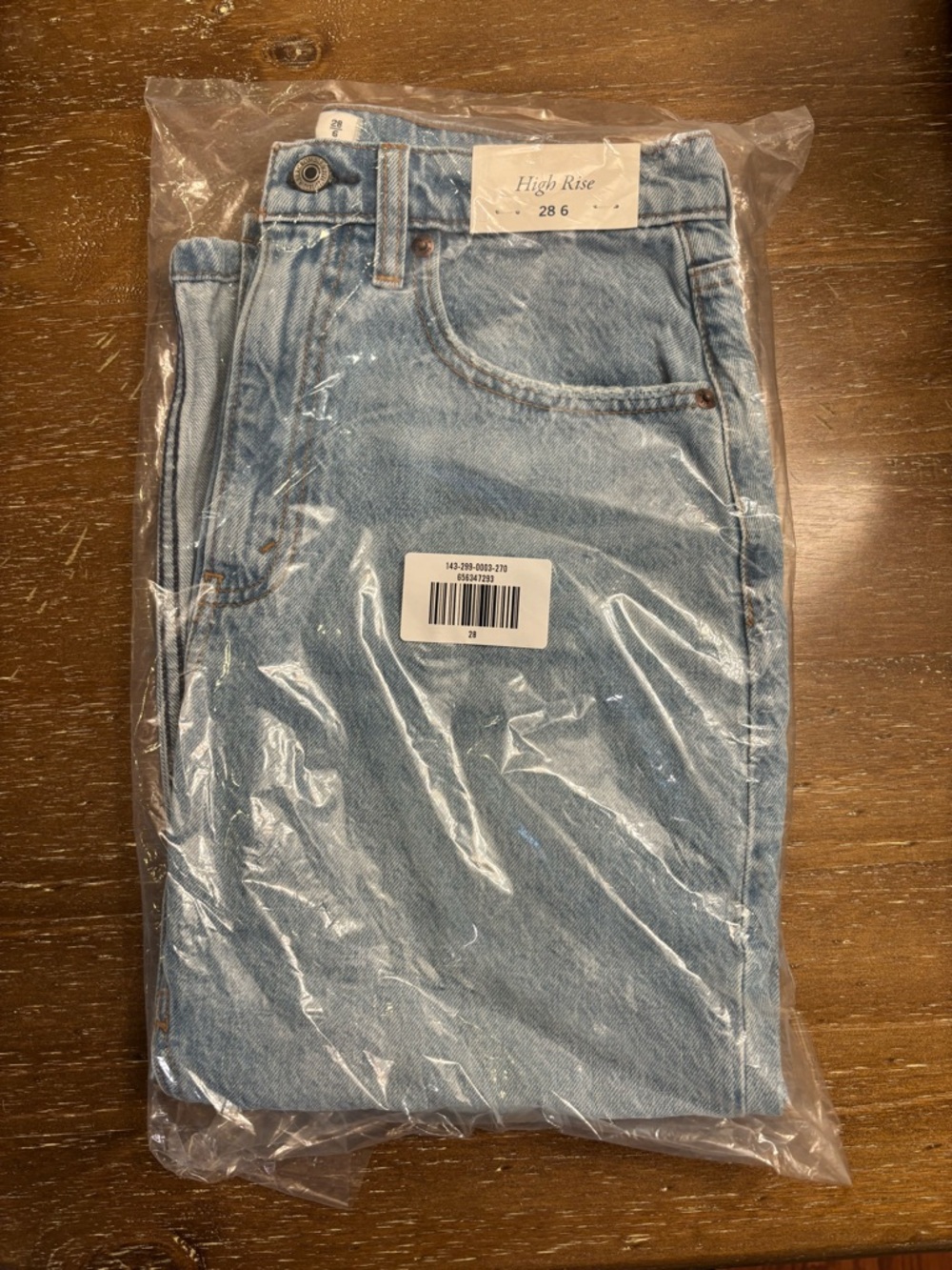 NWT: Abercrombie & Fitch High Rise Light Denim Midi Skirt - Picture 7 of 8